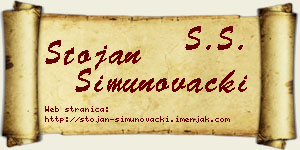 Stojan Šimunovački vizit kartica